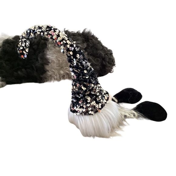 Light Up Plush Gnome Sequin Cap Striped Home Decoration Decor - Picture 6 of 9